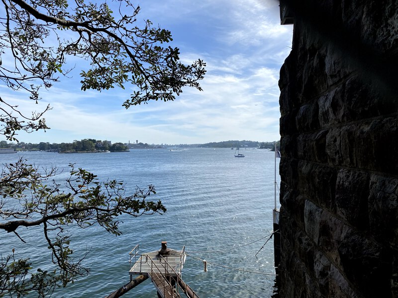 A photo of the view out towards the inner harbour looking out to the west