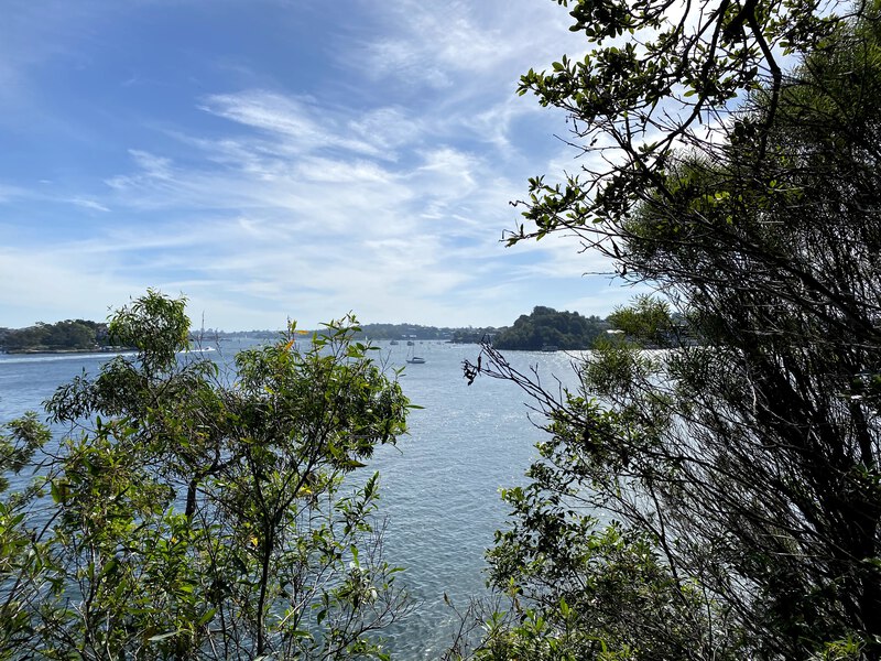 A photo of the view out towards the inner harbour looking out to the west